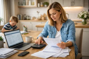 Mom reviewing new child benefit january 2026