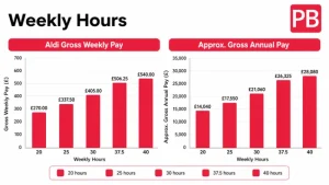 Aldi weekly and annual pay by working hours