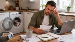 Household reviewing finances for an essential expense covered by a Universal Credit Budgeting Advance.
