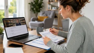Jobseeker checking Aldi vacancy pay and shift details