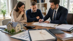 Parents discussing the advantages and disadvantages of placing a UK family home into a trust