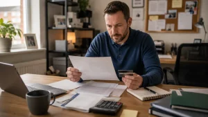 UK adult reviewing income and savings alongside their PIP finances.