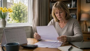 UK claimant reviewing different PIP payment rates for 2026 at home.