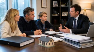 UK family reviewing a trust arrangement involving trustees, assets and beneficiaries
